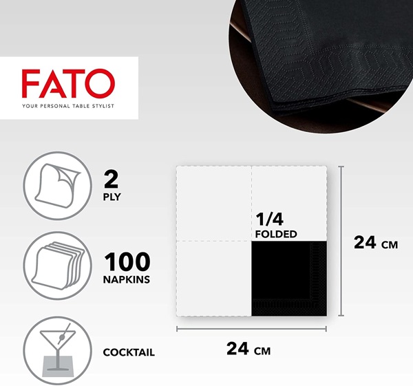 Lucart FATO BIANCO Salveta bela  24x24  2sl  100/1  (24/pak)