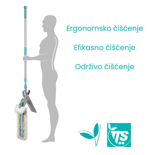 Nosač mopa za BLIK SISTEM - 40cm sivi